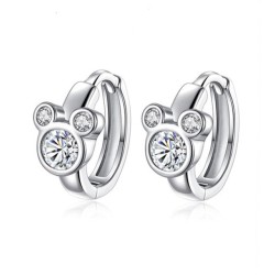 Pendientes Aretes Disney Mickey Mouse con Circonitas Plata Ley 925