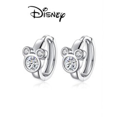 Pendientes Aretes Disney Mickey Mouse con Circonitas Plata Ley 925