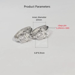 Pendientes Aretes Disney Mickey Mouse con Circonitas Plata Ley 925