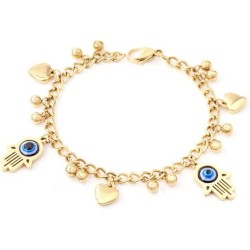 amuleto mano de fátima dorada