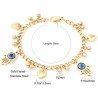 Pulsera de acero inoxidable con amuleto mano de fátima dorada