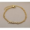 Pulsera de acero inoxidable Mamá con circonitas. Regalos mamás.