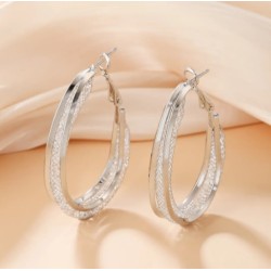 pendientes de aro originales plateado