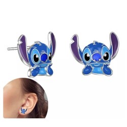 Pendientes Stitch plata