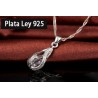 Conjunto Plata Ley 925 Pendientes y Gargantilla con Circonita Blanca.