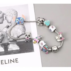 Pulseras estilo Pandora Baratas Lilo y Stitch Plata Ley 925