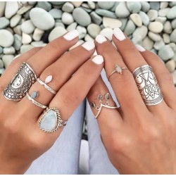 Anillo Bohemio ancho Bisutería Online