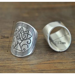 Anillo Bohemio ancho Bisutería Online