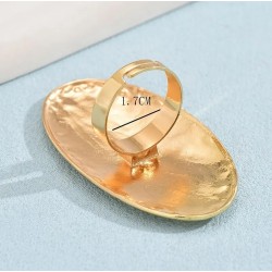 Anillo Dorado Bohemio grande ajustable