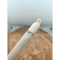 Anillo Stitch en Plata de Ley ajustable para niñas o mujeres.