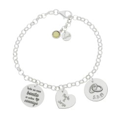 Pulsera Regalo Novios Plata...