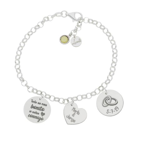 Pulsera Regalo Novios Plata Ley 925mm AG3221