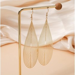 Pendientes Bohemios Dorados Bisuteria Artesanal