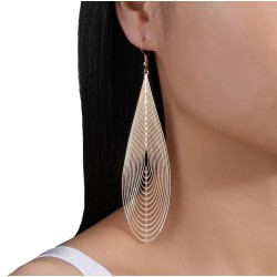 Pendientes Bohemios Dorados Bisuteria Artesanal