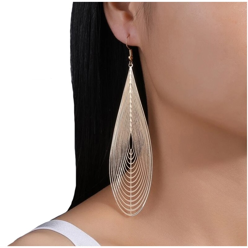 Pendientes Bohemios Dorados Bisuteria Artesanal