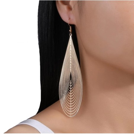 Pendientes Bohemios Dorados Bisuteria Artesanal