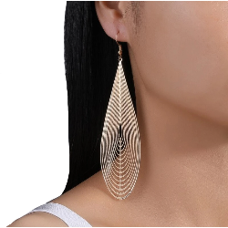 Pendientes Bohemios Dorados Bisuteria Artesanal