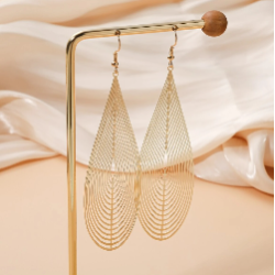 Pendientes Bohemios Dorados Bisuteria Artesanal